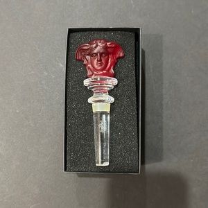 ====SOLD====VERSACE Red Crystal Bottle Stopper - Madusa - New in box